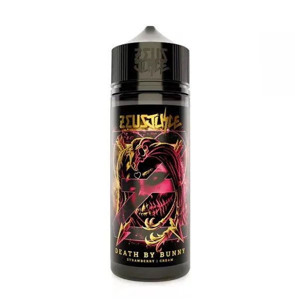 Zeus Juice E-Liquid death by bunny 100ml shortfill bottle on white background - uk vape sales