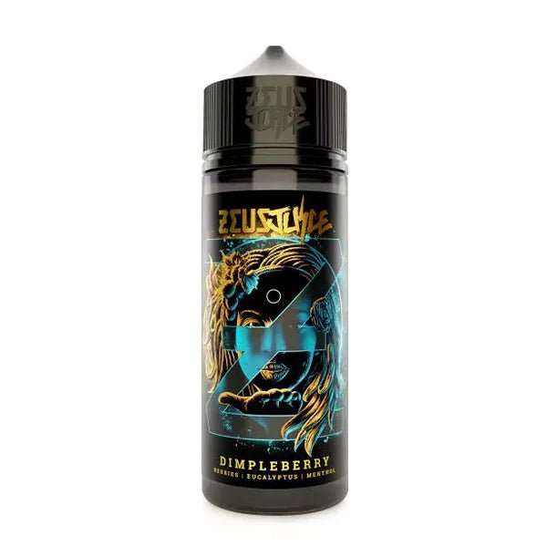 Zeus Juice E-Liquid dimpleberry 100ml shortfill bottle on white background - uk vape sales