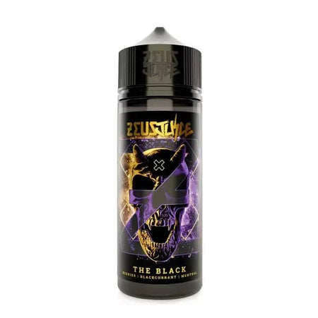 Zeus Juice E-Liquid the black 100ml shortfill bottle on white background - uk vape sales